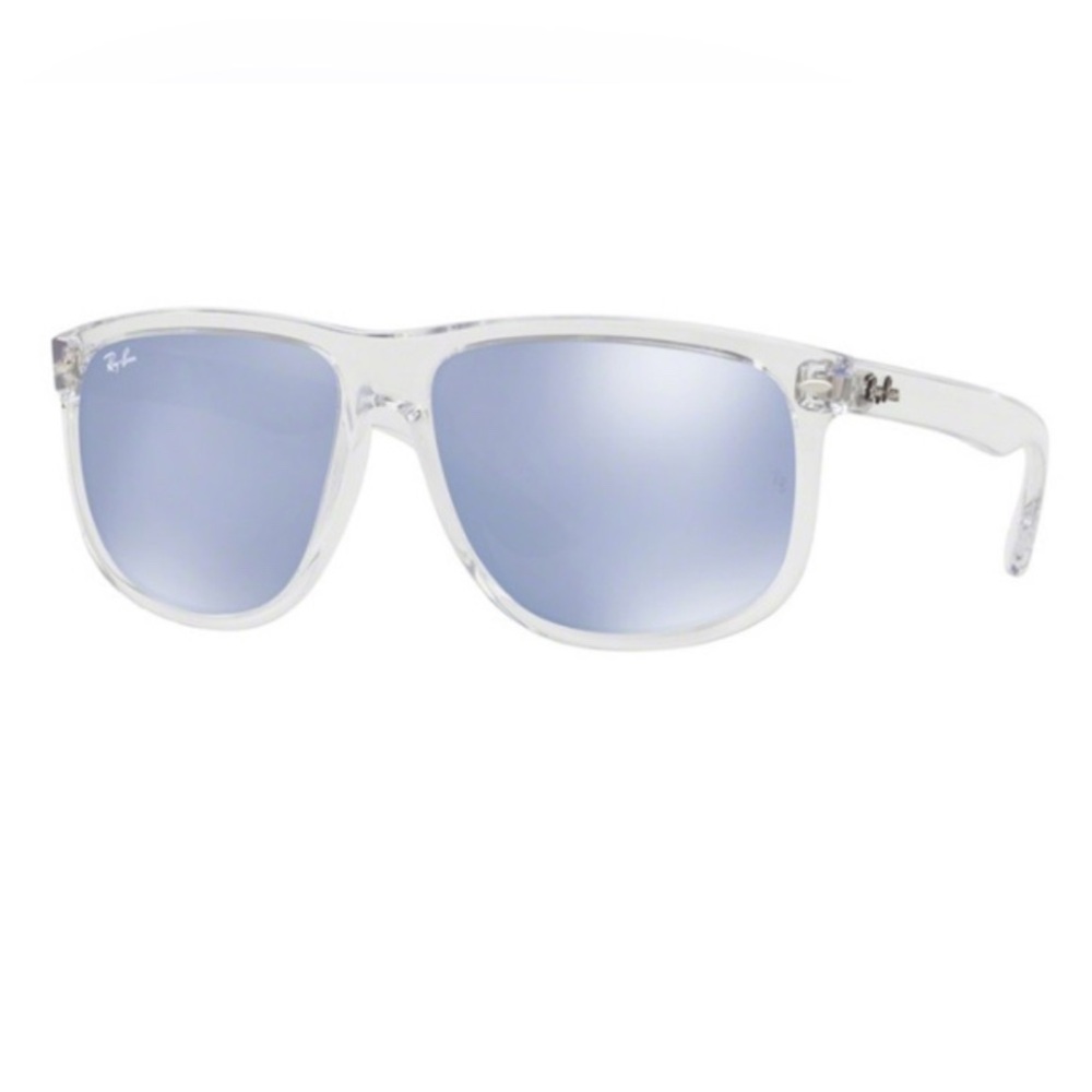 Ray-Ban Boyfriend sunglasses Transparent Frame with Blue Mirrored Lenses